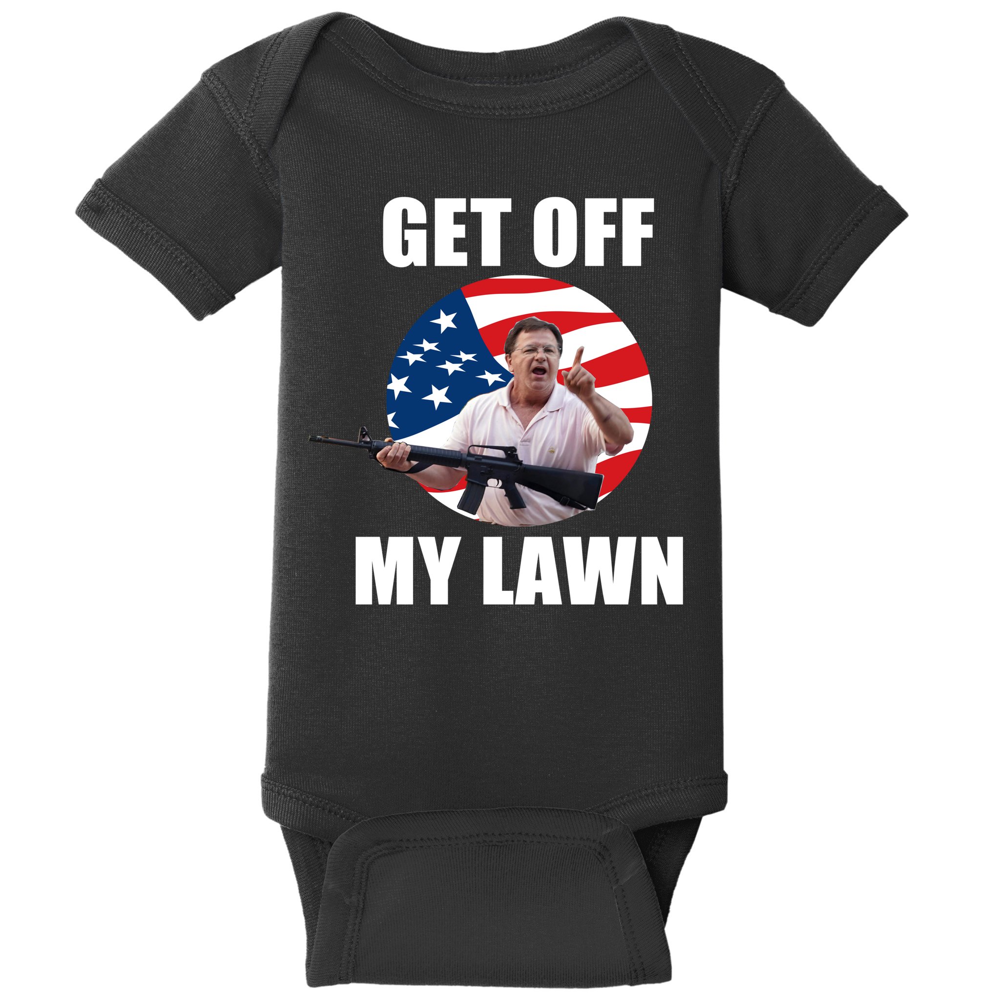 Get Off My Lawn Ken And Karen Baby Bodysuit