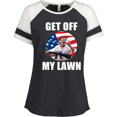 Get Off My Lawn Ken And Karen Enza Ladies Jersey Colorblock Tee