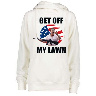 Get Off My Lawn Ken And Karen Womens Funnel Neck Pullover Hood