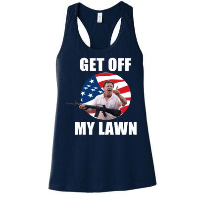 Get Off My Lawn Ken And Karen Women's Racerback Tank