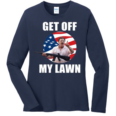 Get Off My Lawn Ken And Karen Ladies Long Sleeve Shirt