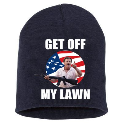 Get Off My Lawn Ken And Karen Short Acrylic Beanie