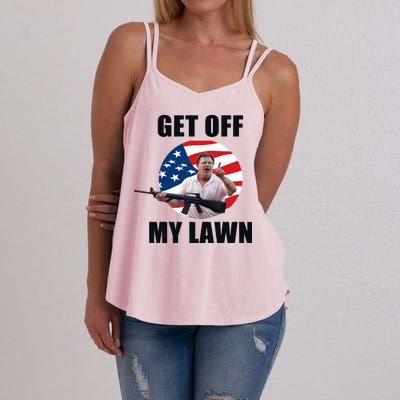 Get Off My Lawn Ken And Karen Women's Strappy Tank