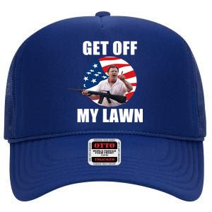 Get Off My Lawn Ken And Karen High Crown Mesh Back Trucker Hat