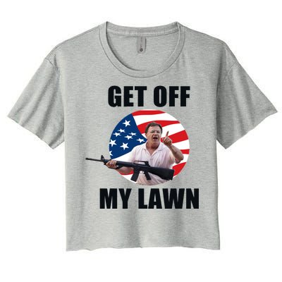 Get Off My Lawn Ken And Karen Women's Crop Top Tee