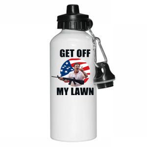 Get Off My Lawn Ken And Karen Aluminum Water Bottle 