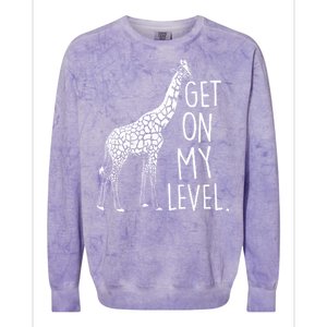 Get On My Level Giraffe Colorblast Crewneck Sweatshirt