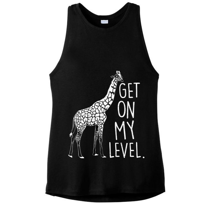 Get On My Level Giraffe Ladies PosiCharge Tri-Blend Wicking Tank