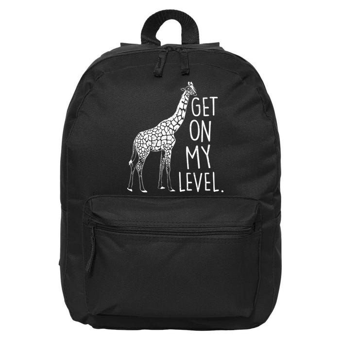 Get On My Level Giraffe 16 in Basic Backpack
