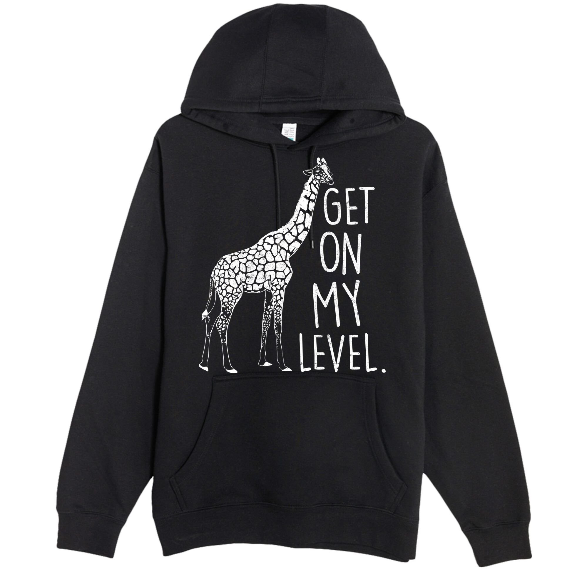 Get On My Level Giraffe Premium Pullover Hoodie
