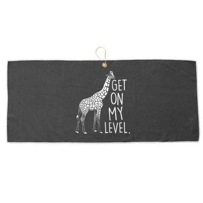 Get On My Level Giraffe Large Microfiber Waffle Golf Towel