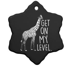 Get On My Level Giraffe Ceramic Star Ornament