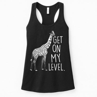 Get On My Level Giraffe Womens Tank Top