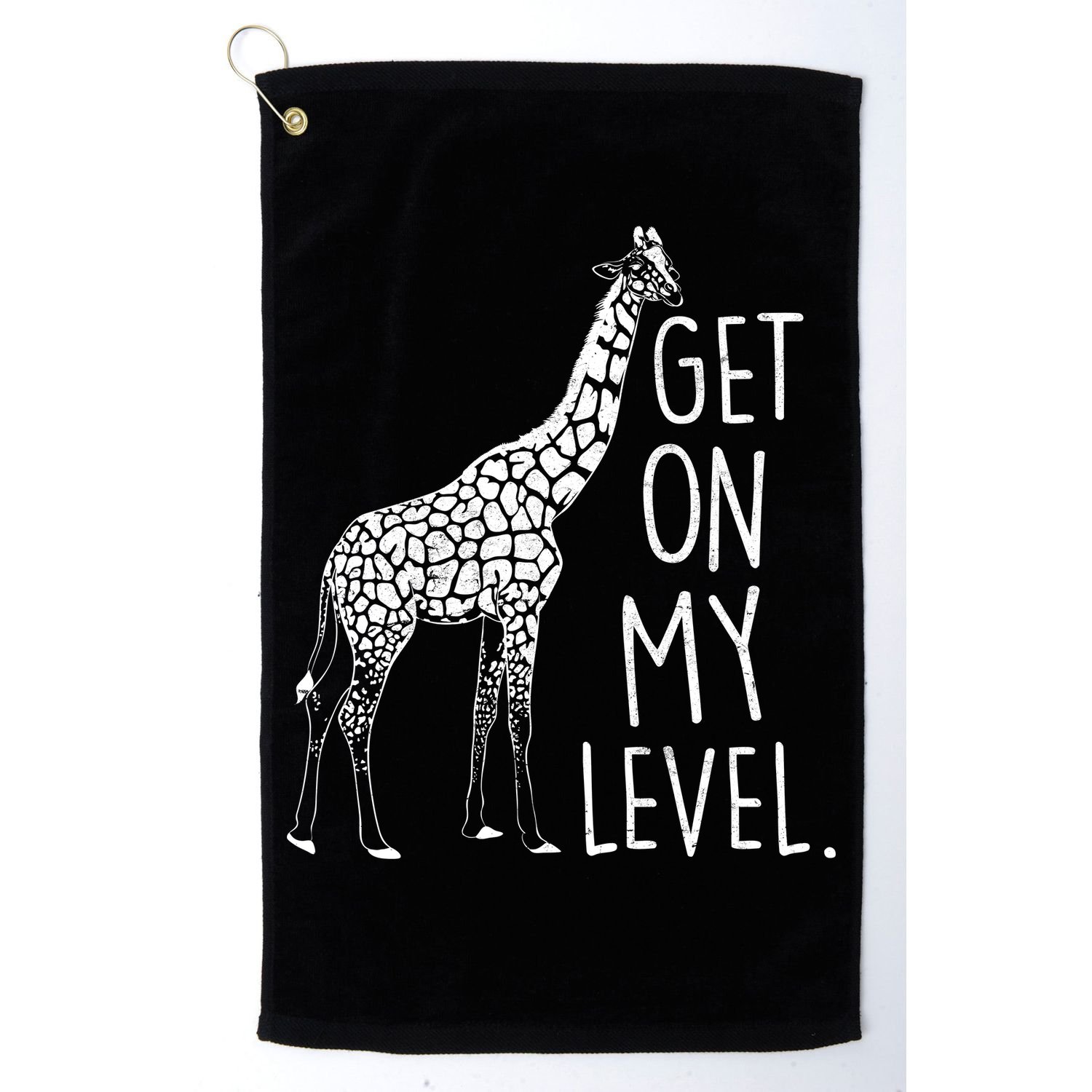 Get On My Level Giraffe Golf Towel