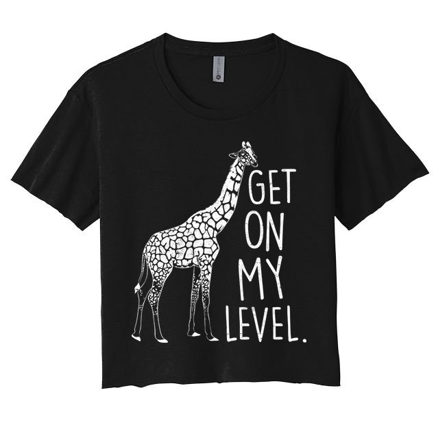 Get On My Level Giraffe Crop Top