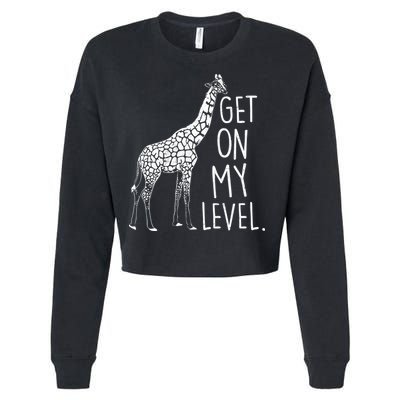 Get On My Level Giraffe Cropped Pullover Crew