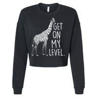 Get On My Level Giraffe Cropped Pullover Crew