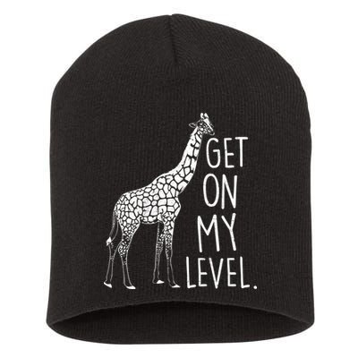 Get On My Level Giraffe Short Acrylic Beanie