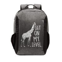 Get On My Level Giraffe Vector Backpack