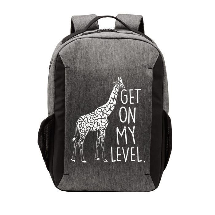 Get On My Level Giraffe Vector Backpack