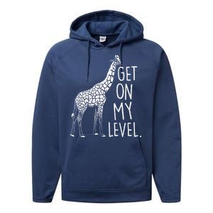 Get On My Level Giraffe Performance Fleece Hoodie