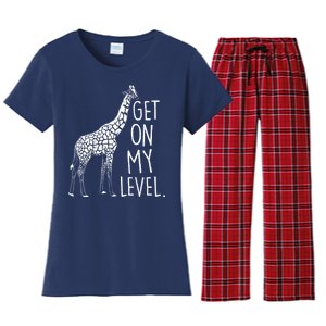 Get On My Level Giraffe Women's Flannel Pajama Set