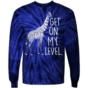 Get On My Level Giraffe Tie-Dye Long Sleeve Shirt