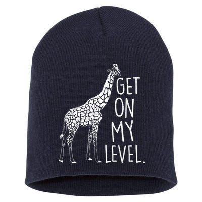 Get On My Level Giraffe Short Acrylic Beanie