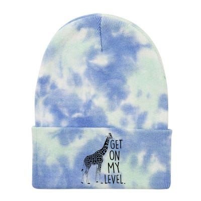 Get On My Level Giraffe Tie Dye 12in Knit Beanie