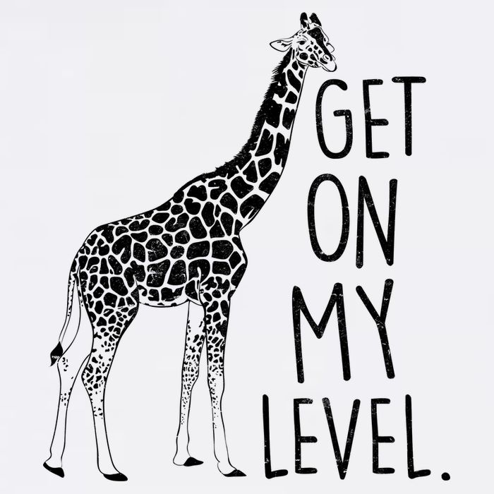 Get On My Level Giraffe Garment-Dyed Sweatshirt