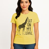 Get On My Level Giraffe Womens T-Shirt