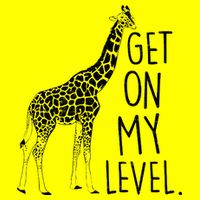 Get On My Level Giraffe Women's V-Neck T-Shirt