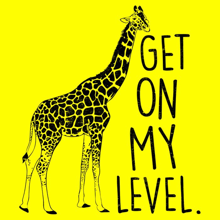 Get On My Level Giraffe Women's V-Neck T-Shirt