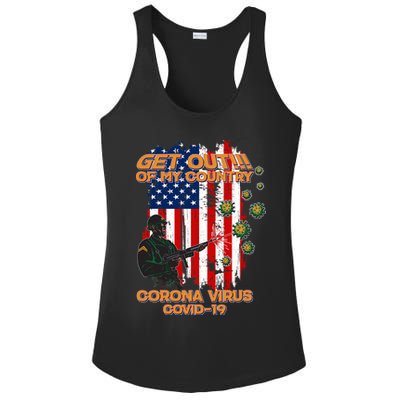 Get Out Of My Country Virus Pandemic Ladies PosiCharge Competitor Racerback Tank