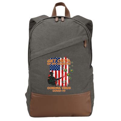 Get Out Of My Country Virus Pandemic Cotton Canvas Backpack