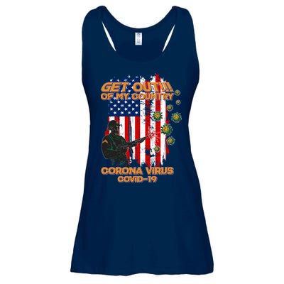 Get Out Of My Country Virus Pandemic Ladies Essential Flowy Tank
