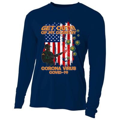 Get Out Of My Country Virus Pandemic Cooling Performance Long Sleeve Crew