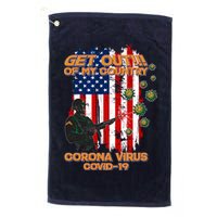 Get Out Of My Country Virus Pandemic Golf Towel