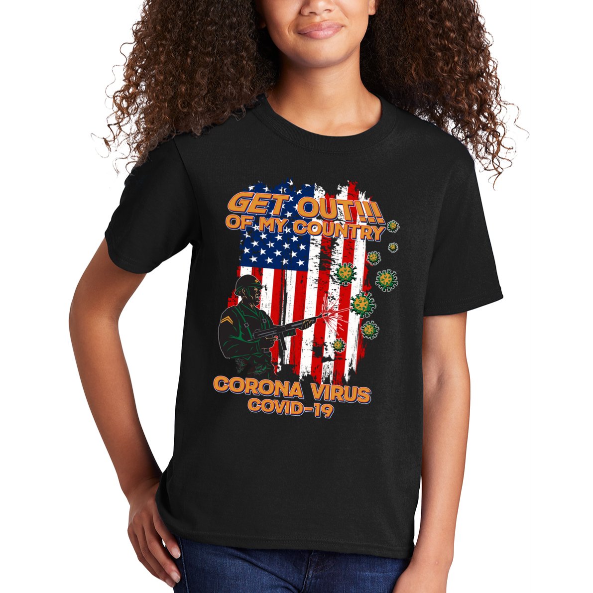 Get Out Of My Country Virus Pandemic Kids T-Shirt