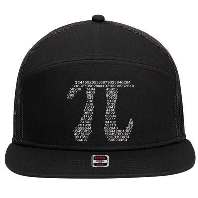 Get Pi Math Geek 7 Panel Mesh Trucker Snapback Hat