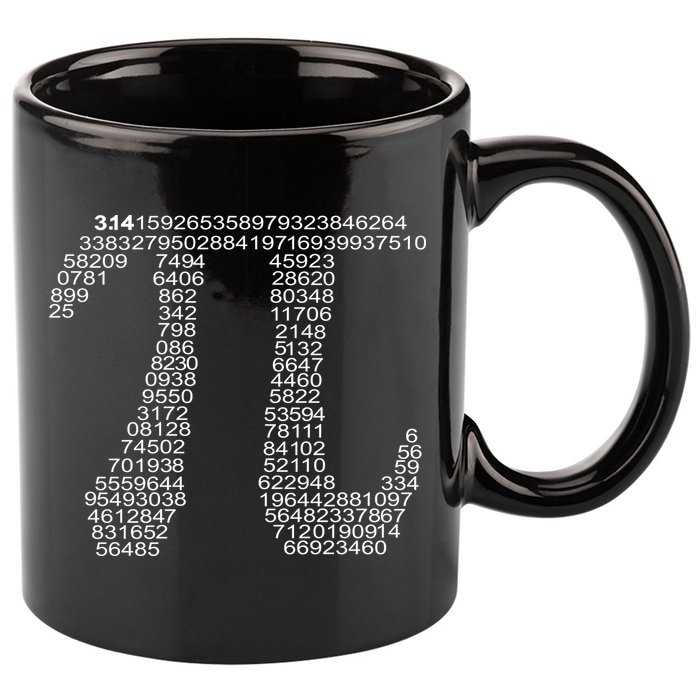 Get Pi Math Geek 11oz C Handle Ceramic Mug