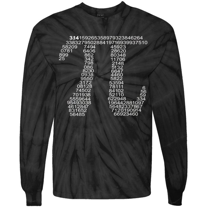 Get Pi Math Geek Tie-Dye Long Sleeve Shirt