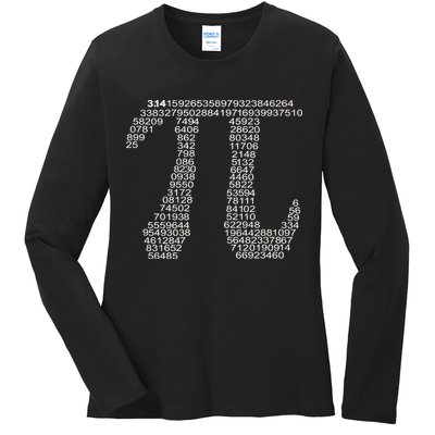Get Pi Math Geek Ladies Long Sleeve Shirt