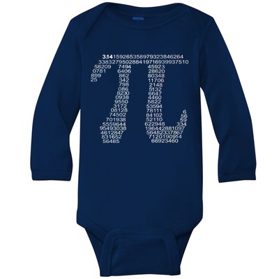 Get Pi Math Geek Baby Long Sleeve Bodysuit