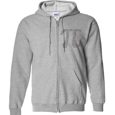 Get Pi Math Geek Full Zip Hoodie