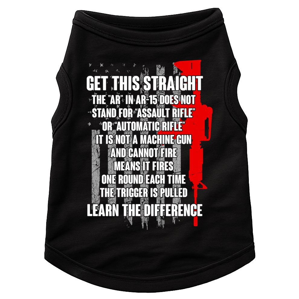 Get This Straight AR-15 US Flag Doggie Tank