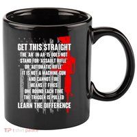 Get This Straight AR-15 US Flag 11oz C Handle Ceramic Mug