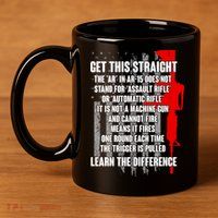 Get This Straight AR-15 US Flag 11oz C Handle Ceramic Mug