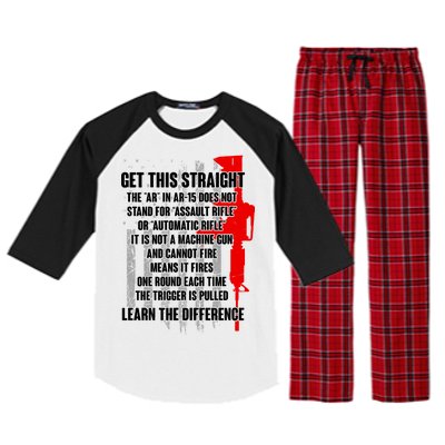 Get This Straight AR-15 US Flag Raglan Sleeve Pajama Set