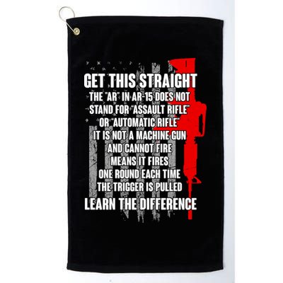 Get This Straight AR-15 US Flag Golf Towel